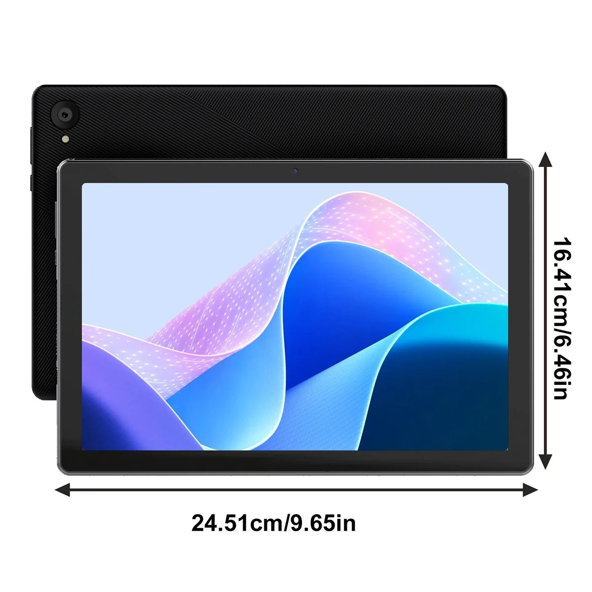 Android 14 Tablet 10.1 Inch Tablet, 8GB RAM + 64GB ROM (1TB TF), Octa-Core 2.0 Ghz, Wifi 6, Bluetooth 5.0, Widevine L1, 5MP + 8MP, 5000Mah, Black